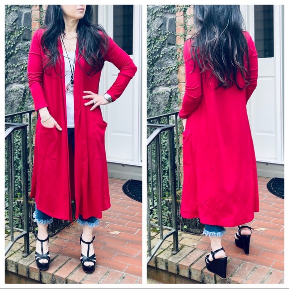 Fabulous open longline slouchy pockets cardigan - Picture 4 of 12